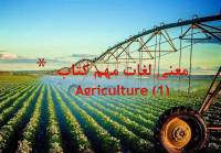 معنی لغات مهم کتاب  (1)Agriculture کلمات زبان تخصصی رشته کشاورزی